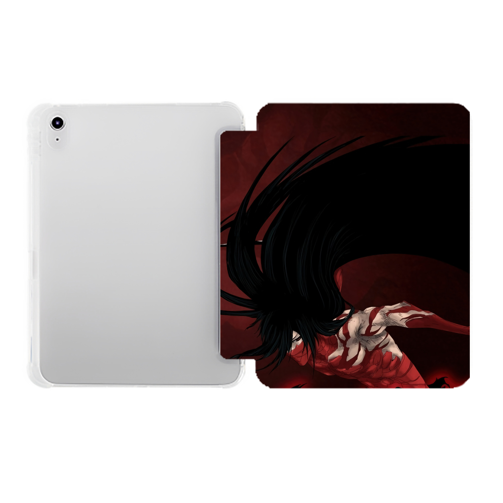 （画像用） ブリーチ BLEACH IPad ケース ペン収納付き 三つ折りスタンド PUレザー×シリコン 対応機種9.5/10.5/10.9インチ